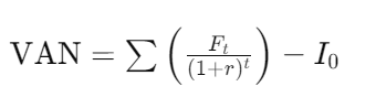 Formule valeur actuelle nette