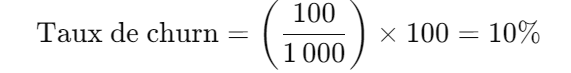 exemple formule taux de churn